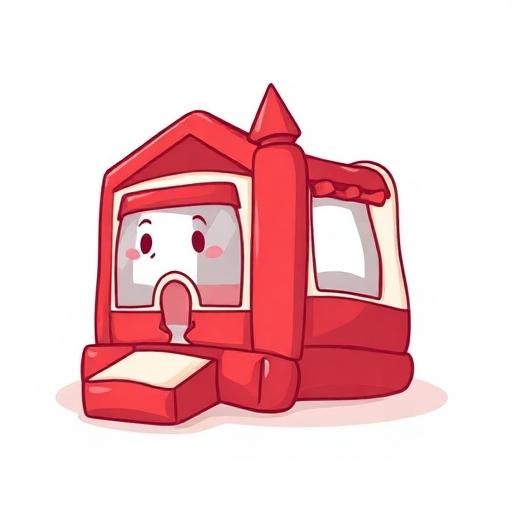 Inflatable bounce house missing page illustration