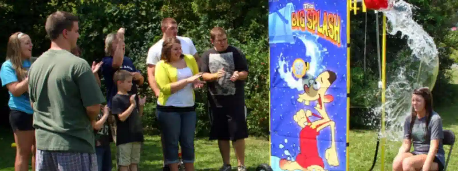 Dunk tank at school fundraiser